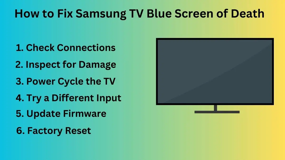 How to Fix Samsung TV Blue Screen of Death