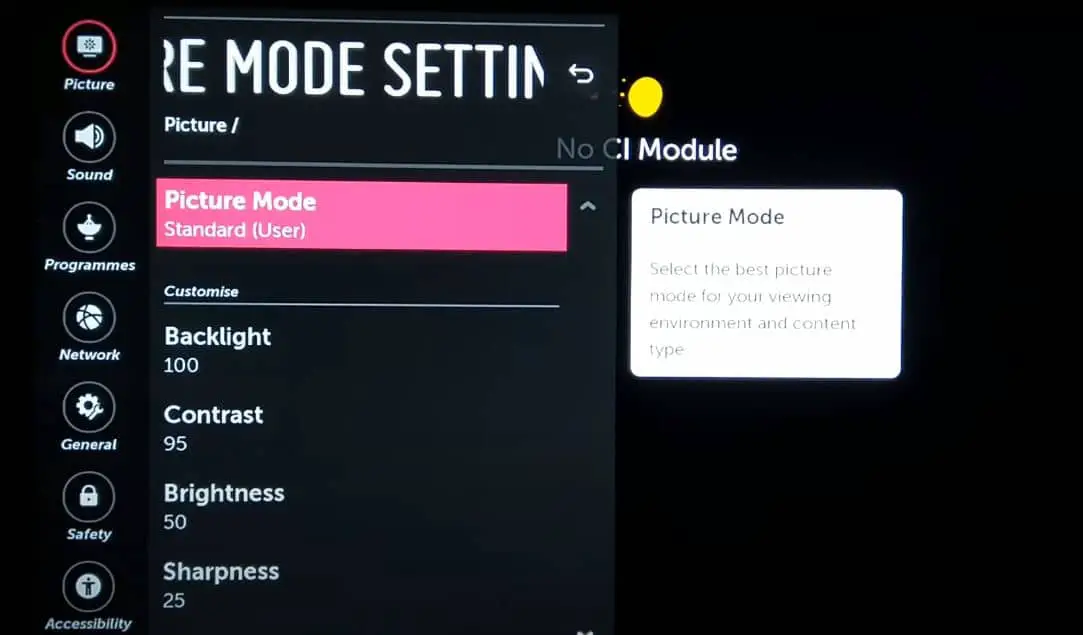 Disable HDR via Picture Mode