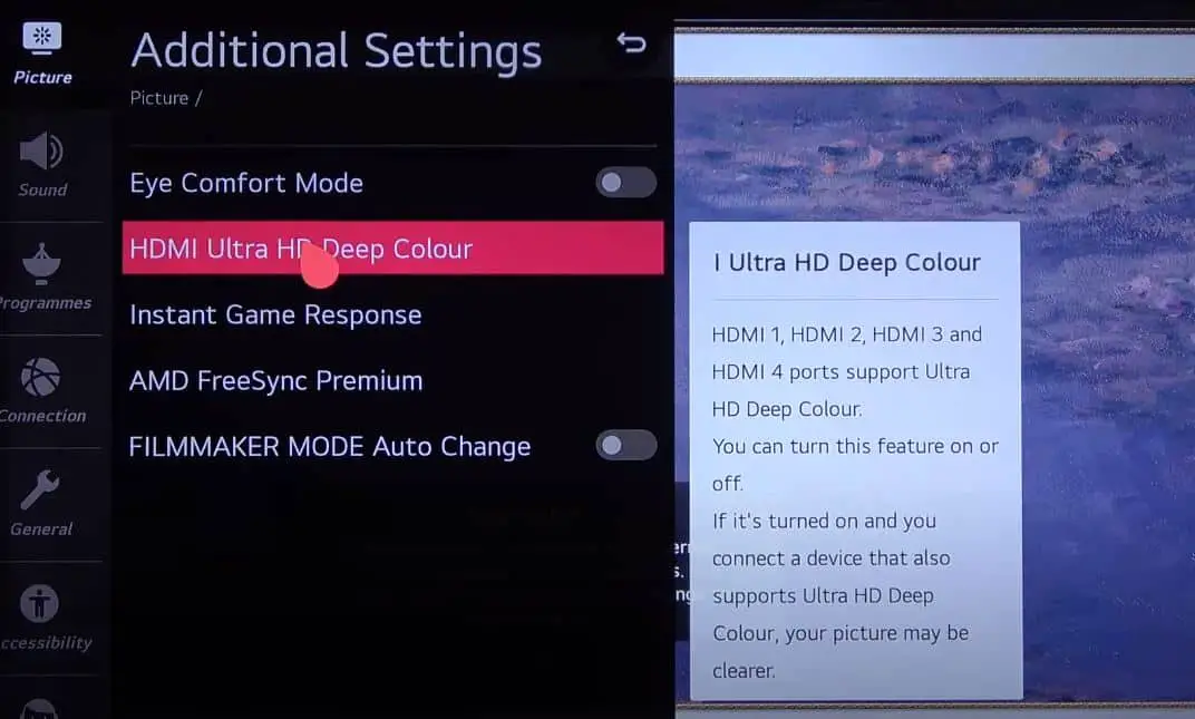 Ultra HDR disable og lg tv