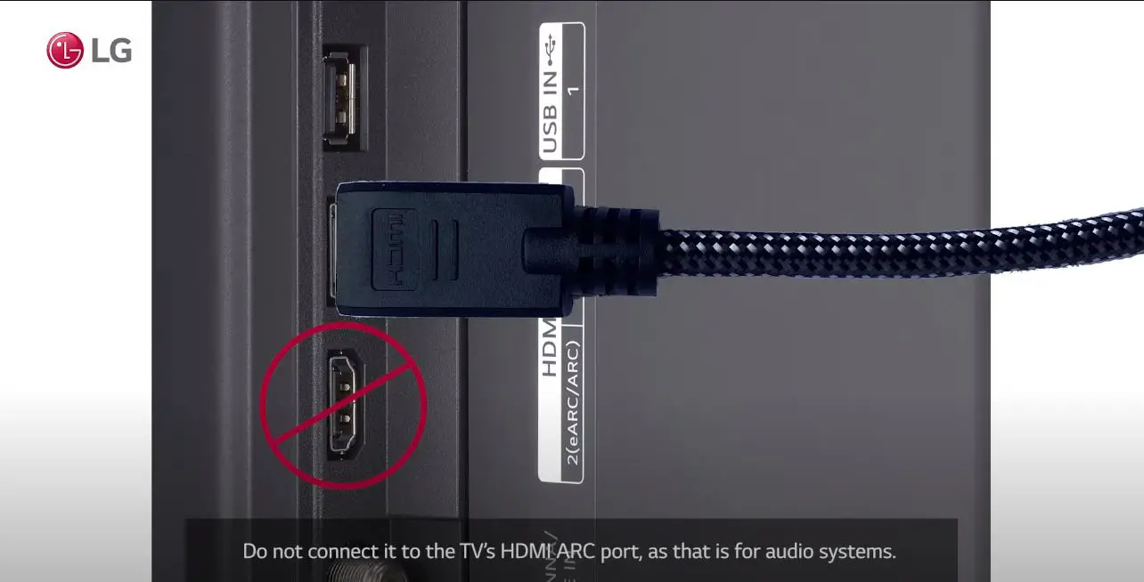 connection of lg tv