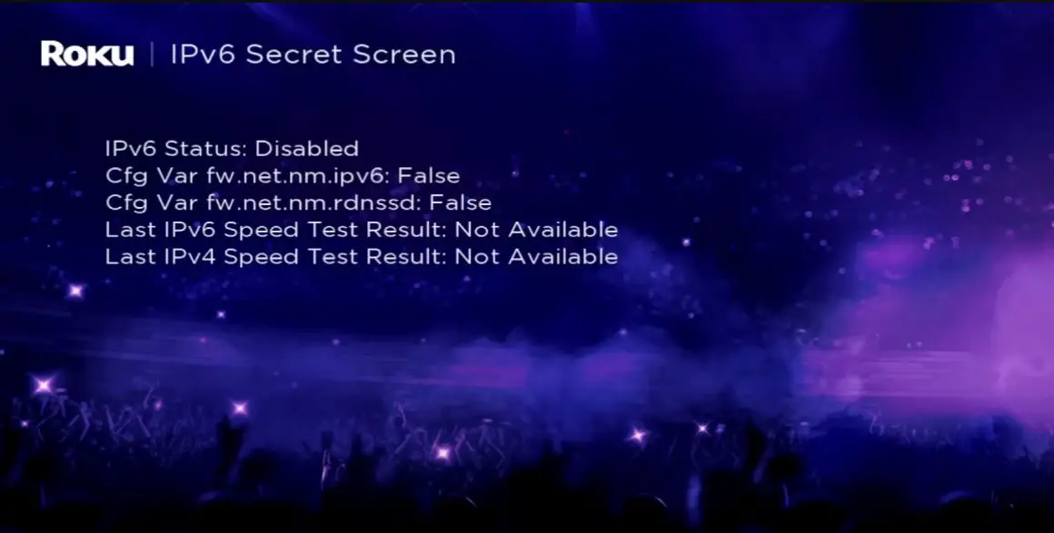 Roku IPv6 Secret Screen
