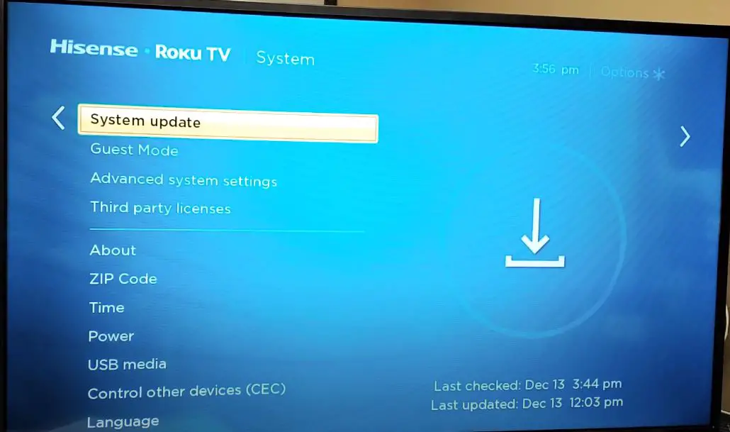 Update Hisense Smart TV with Roku OS1